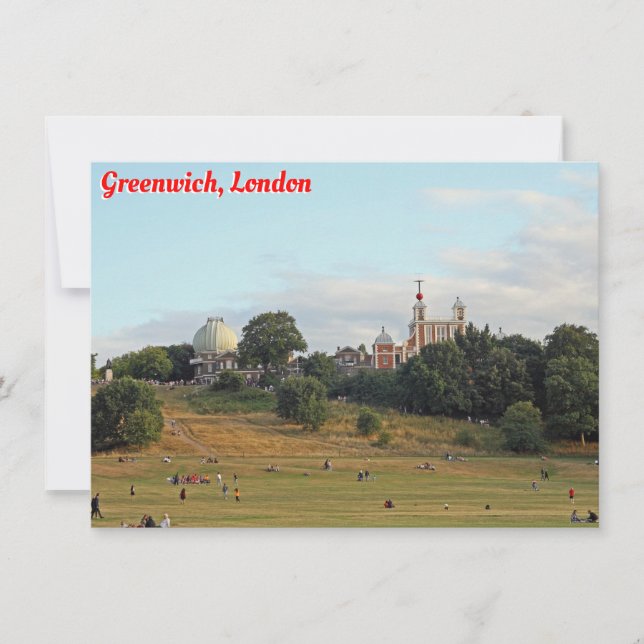 Greenwich Park, cartão de Londres (Frente)