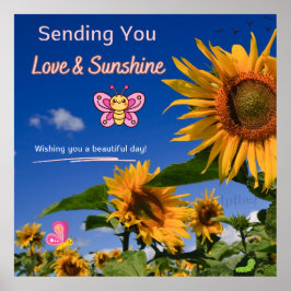 GREETINGS DO SUNFLOWER ON-LINE + POSTER