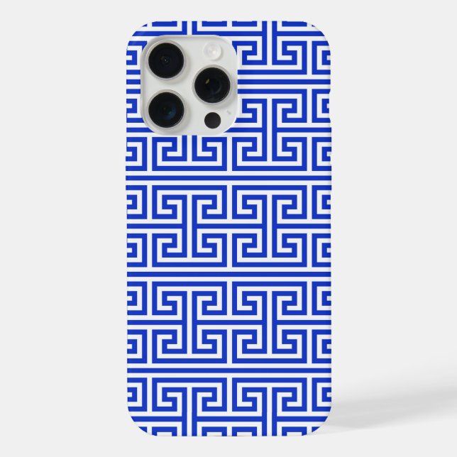 Grego Meander Key Square H Patterno Blue (Verso)