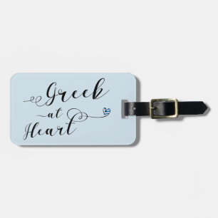 Grego Na Etiqueta Da Bagagem De Coração Modelo, Gr