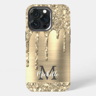 Grelha Chic Glitter Dourada Coloca Monograma Metál