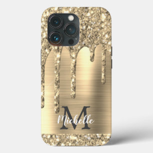 Grelha Chic Glitter Dourada Coloca Monograma Metál