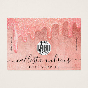Grelha cor-de-rosa espessa Glitter Drivers de logo