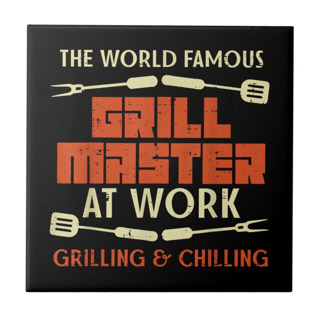 Grelha Mestre No Trabalho A Arrefecer O Churrasco  (Frente)