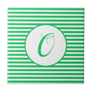 Grelha Verde Monograma Adicionar Sua Letra O