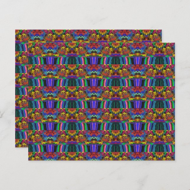 Grelhas coloridas abstrato / Empurradas / Meia got (Frente/Verso)