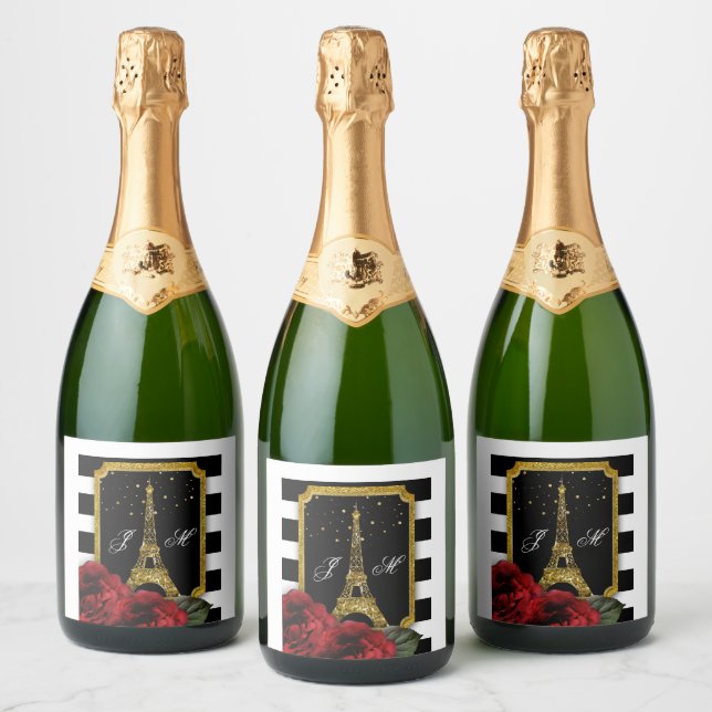 Greve Branca em Torre Eiffel, Rosa de Paris (Garrafas)