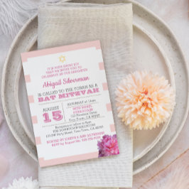 Greve Rosa e Convite para Peony Bat Mitzvah