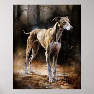 Greyhound Dog Art Impressão Poster