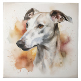 Greyhound Gracioso, Cachorro, Pet, Aquarela