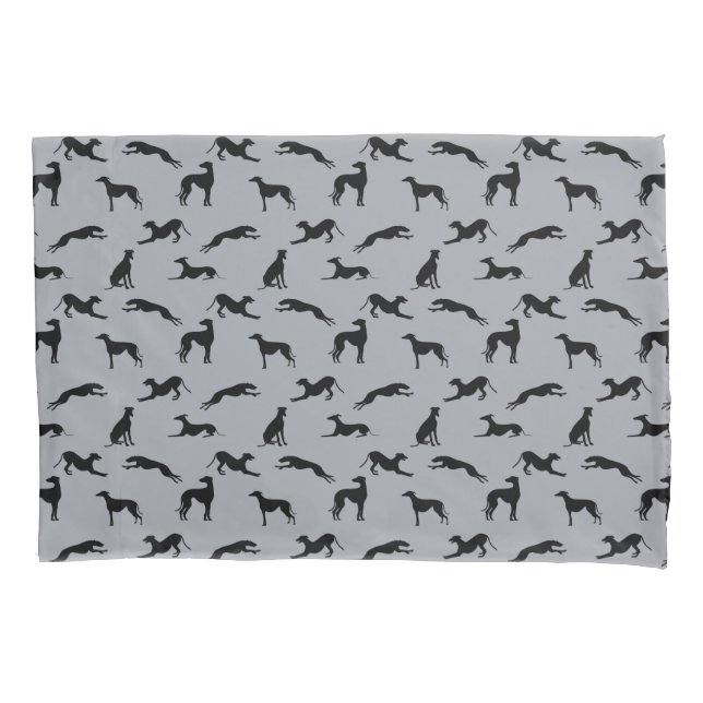 Greyhound Silhouettes Reversible on Cinza (Frente)