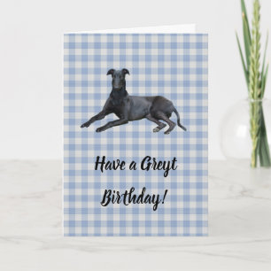 Greyhound tem um Cartão de Aniversário Greyt