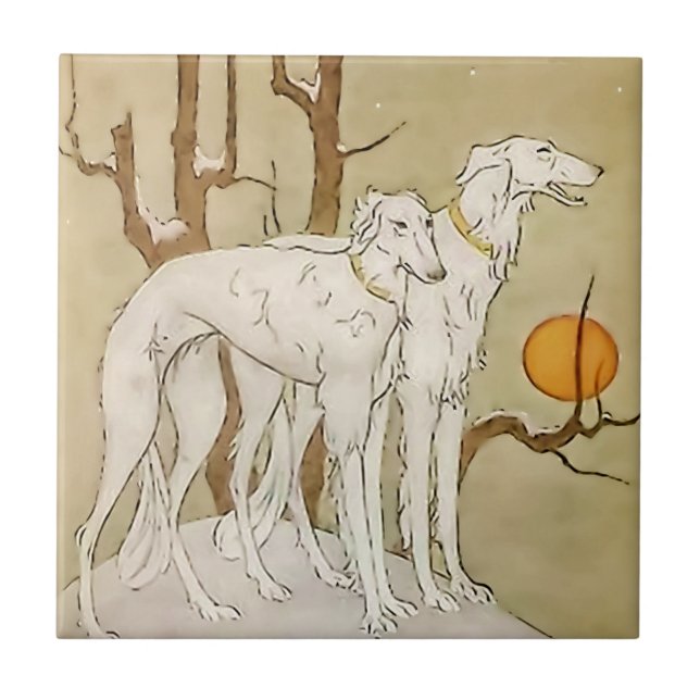 “Greyhounds in Winter” de Marjorie Miller (Frente)