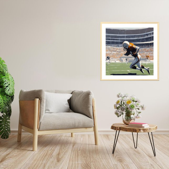 Gridiron Football Player Art Impressão (Gridiron Football Player Art Print.
Artist: Roger Smith)
