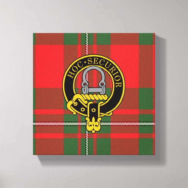 Grierson Scottish Crest e Tartan Canvas (Frente)