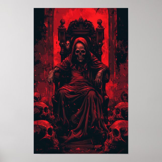 Grim Reaper Sentado na Poster de Throne (Frente)