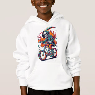 Grim Reaper Sobre A Bicicleta De Moto