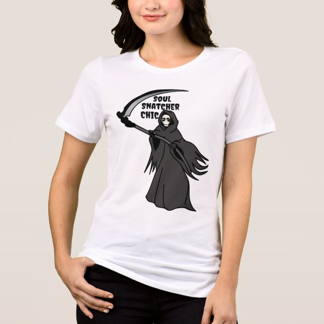 Grim Reaper Soul Snatcher Shirt | Funny Chic Tee (Frente)