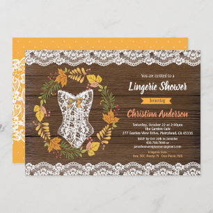 Grinalda da queda do outono do convite do chá da