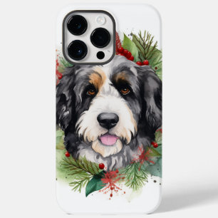 Grinalda de Natal Bernedoodle Cãozinho Festivo