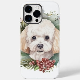 Grinalda de Natal de Poodle Pupila Festiva