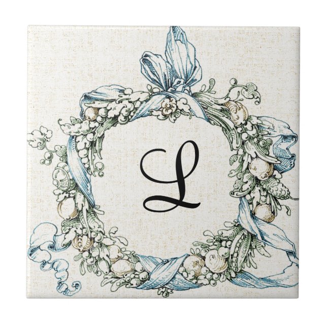Grinalda floral Monogrammed (Frente)