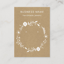 Grinalda Floral Rústica Cartão de Exposição de Bri