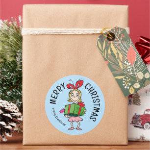 Grinch Cindy-Lou Quem Etiqueta de Presente de