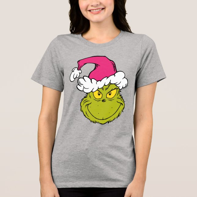 Grinch com Chapéu de Papai Noel Rosa (Frente)
