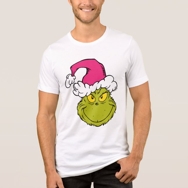 Grinch com Chapéu de Papai Noel Rosa (Frente)