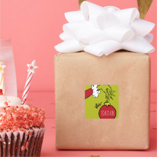 Grinch Etiqueta para Presente de Aniversário Nat