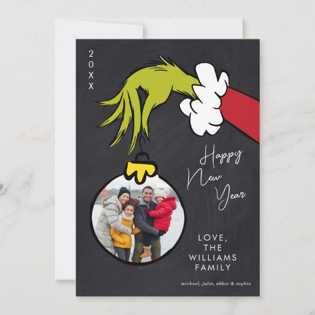 Grinch | Feliz Ano Novo - Foto de Feriado (Frente)