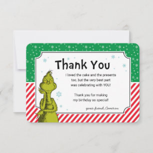 Grinch Floco de Neve Aniversário Obrigado