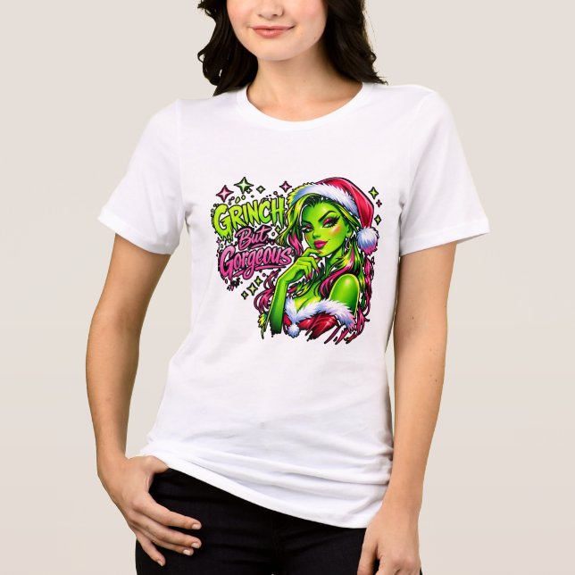 Grinch mais magnifique – T-shirt femme Neon Pop (Frente)