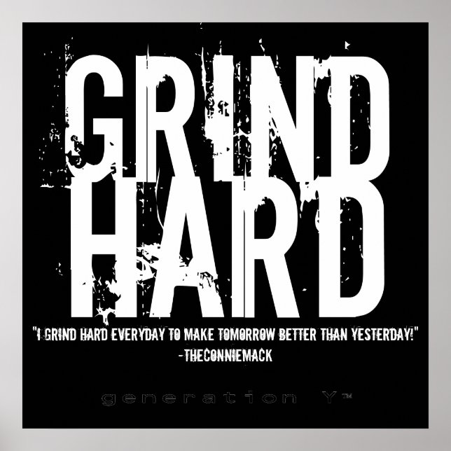 GRIND HARD Poster (Frente)
