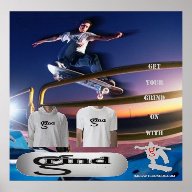 Grind Poster do G Skateboards (Frente)