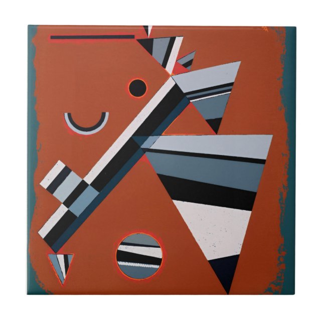 Gris por Kandinsky Abstrato Painting Modern Art (Frente)