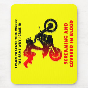 Gritando Bicicleta Sanguínea Motocross Mousepad