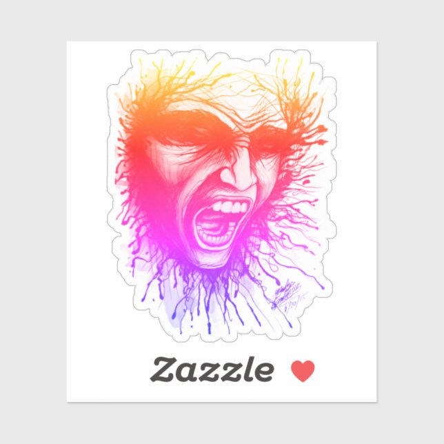 Gritando com o adesivo (Folha)