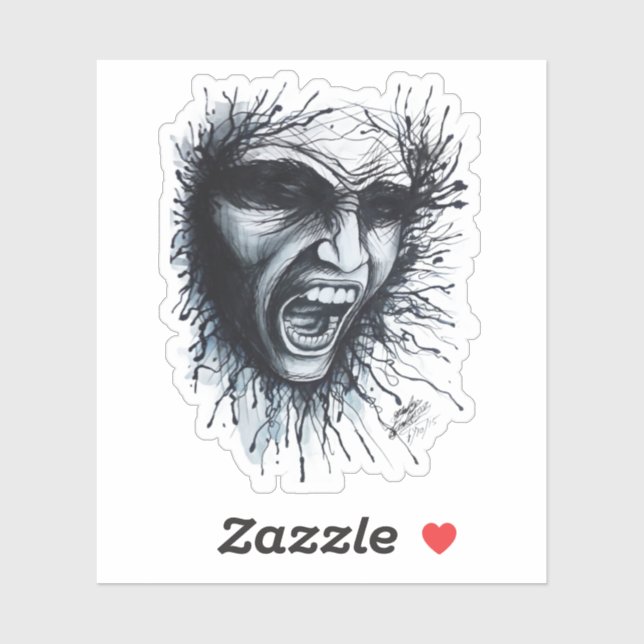 Gritando com o adesivo (Folha)