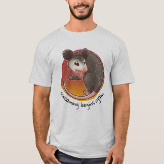 Gritar começa de novo, camiseta de gambá