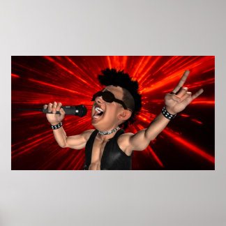 Gritar de Posters e feixes de laser