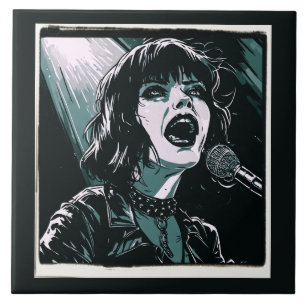 Grite Alto Punk Rocker Estilo Retro Vintage