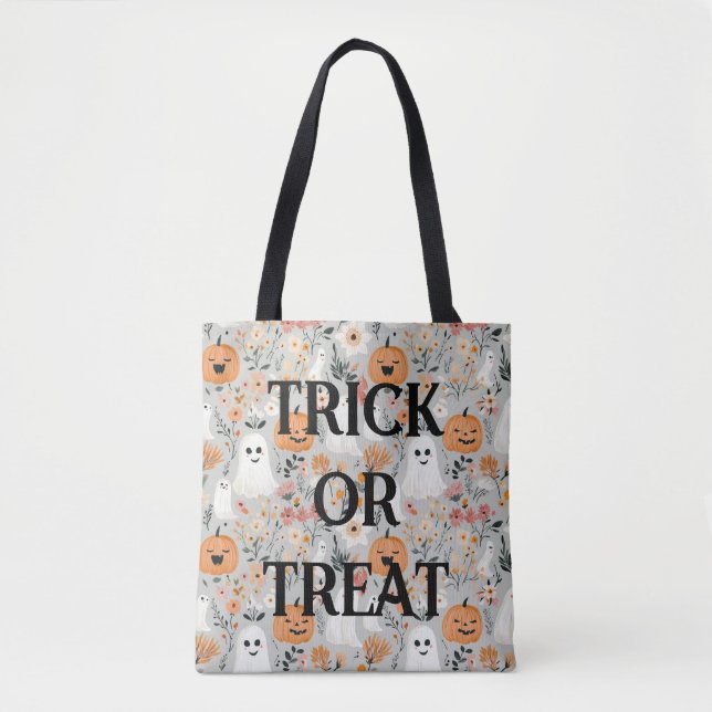 Grito ou Tratar Bag Tote do Halloween (Frente)