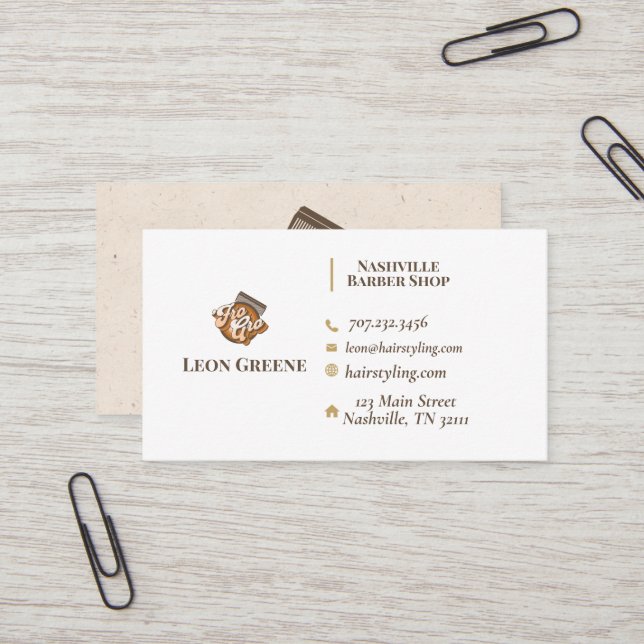 Gro Barber Compra Cartão de visita (Frente/Verso In Situ)