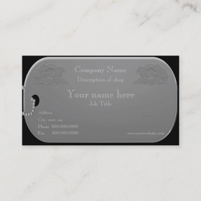 Groomer do cão ou cartão de visita do instrutor de (Frente)