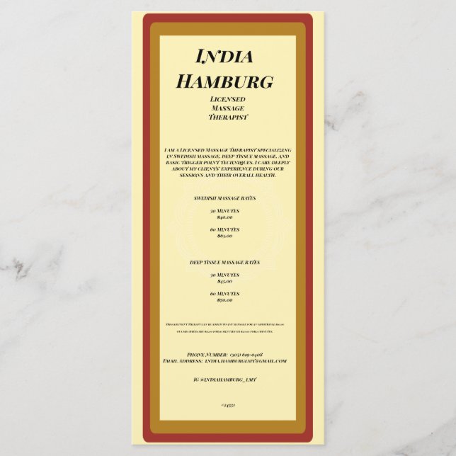 Groove de programa plano de 4" x 9" (Frente)