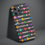 Grooves Good Vibes Amor Sorria Miçangas Retrovisor<br><div class="desc">Groovy Good Vibes Love Smile As Capas de telefone de iPhone retroradas apresentam uma variedade de miçangas de amizade com texto como amor, paz, feliz, sorriso, boas vibrações e acentuadas com flores, borboletas, corações, estrelas, yin e sinais yang em cores brilhantes. Presentes perfeitos para o Natal, aniversário, melhores amigos, irmãs...</div>