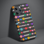 Grooves Good Vibes Amor Sorria Miçangas Retrovisor<br><div class="desc">Groovy Good Vibes Love Smile As Capas de telefone de iPhone retroradas apresentam uma variedade de miçangas de amizade com texto como amor, paz, feliz, sorriso, boas vibrações e acentuadas com flores, borboletas, corações, estrelas, yin e sinais yang em cores brilhantes. Presentes perfeitos para o Natal, aniversário, melhores amigos, irmãs...</div>