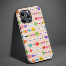 Grooves Good Vibes Love Smile Retro Miçanga Case-M